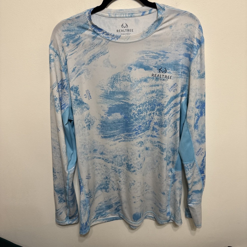 Realtree Aspect Fishing Shirt Mens L Long Sleeve EUC